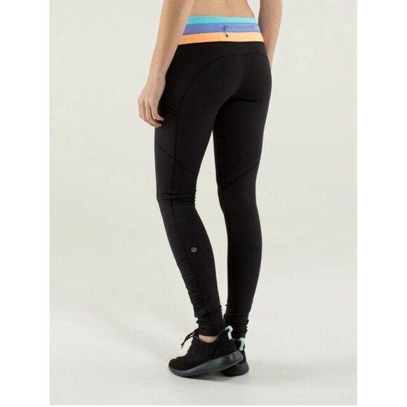 LULULEMON Speed Tight Leggings‎ Full On Luxtreme Women Sz 4 Black Gym Yoga Small - Picture 2 of 16